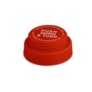 20 dram Secure Advantage RED dual-purpose caps